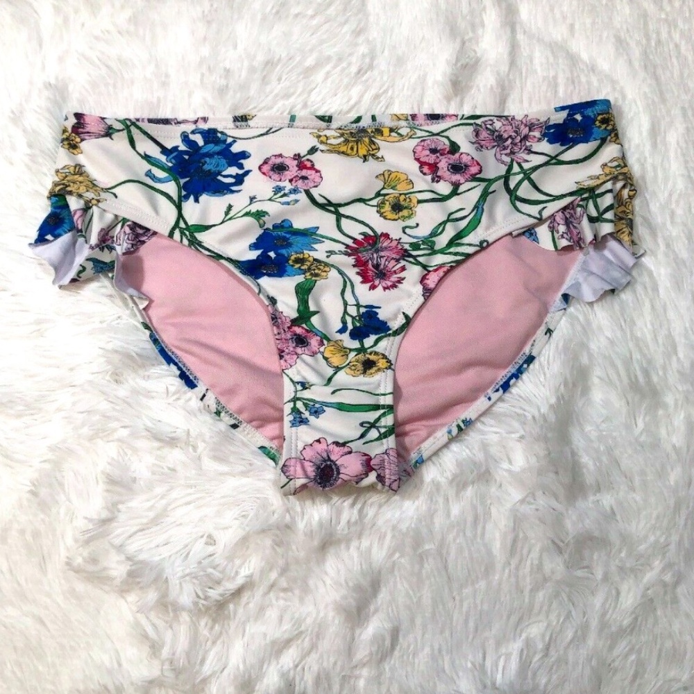 NEW Juicy Couture Floral‎ Ruffle Bikini Bottoms [ SZ Medium ]